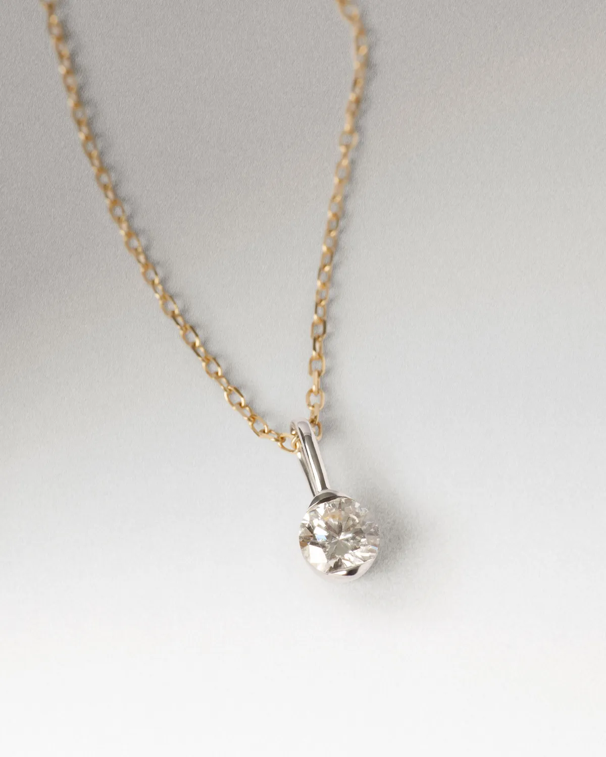 PDPAOLA Grace Mini pendentif diamant or blanc 18k
