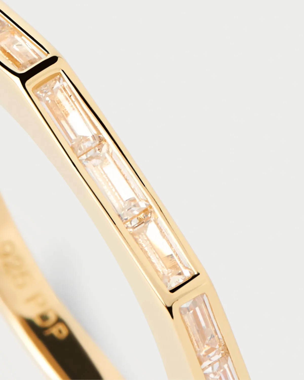 PDPAOLA Bari bague zirconia blanche dorée