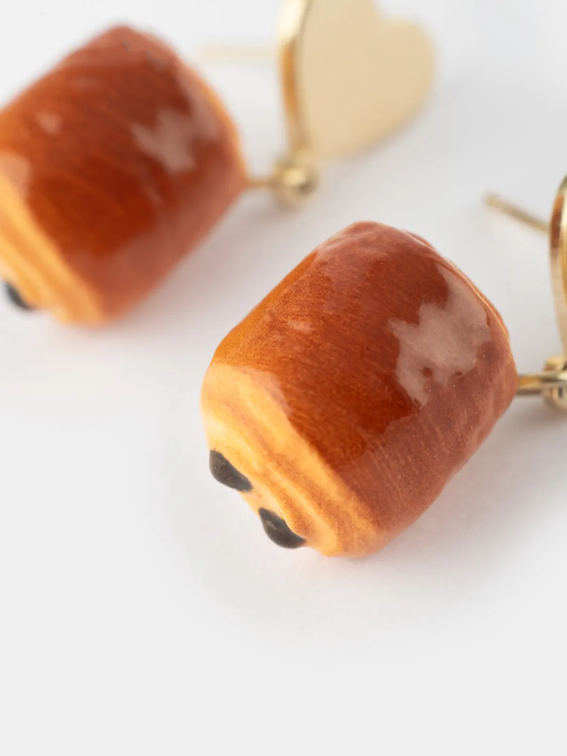 Nach Bijoux puces d'oreilles cœur chocolatine
