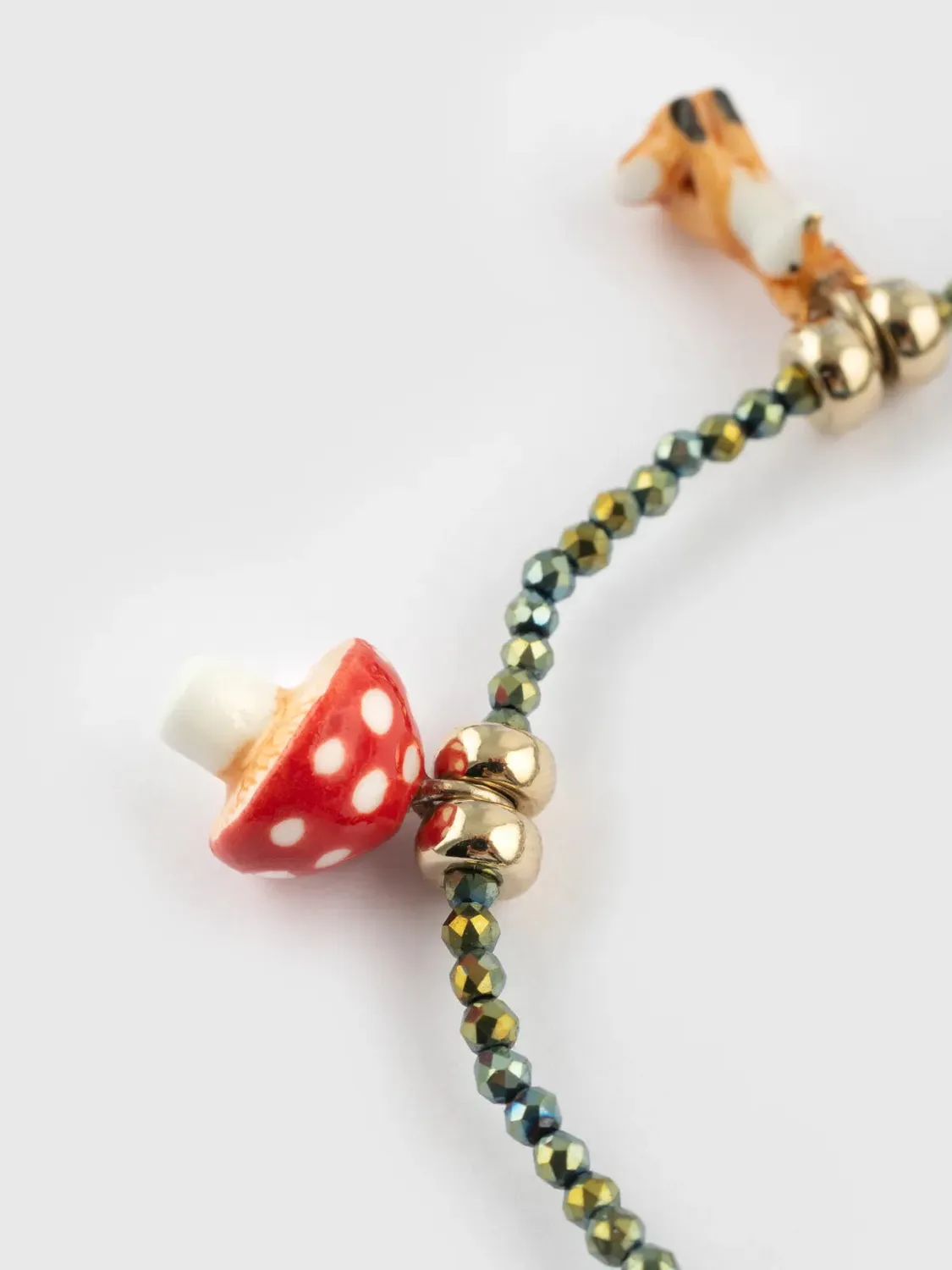Nach Bijoux forêt bracelet perles hématite porcelaine