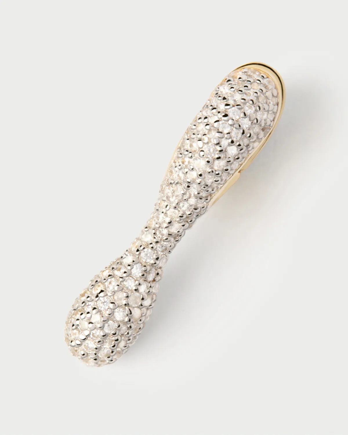 PDPAOLA Twist Pavé Ray créoles dorées zircon blanc
