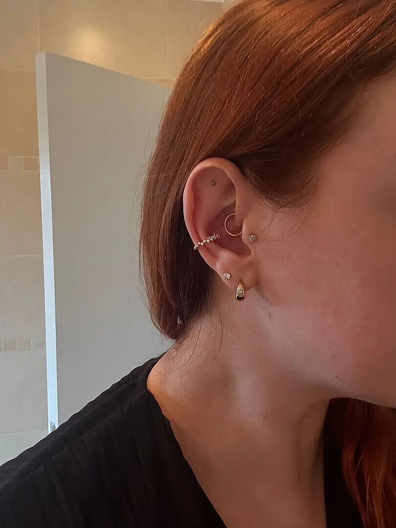 Astrid & Miyu Celestial Crystal créoles 11,5 mm doré cristal