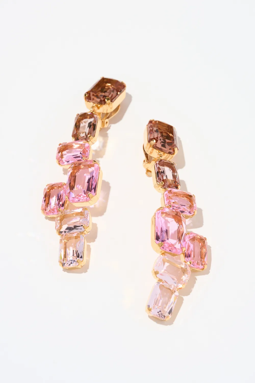 Philippe Ferrandis Baléares boucles d'oreilles clips longues dorées