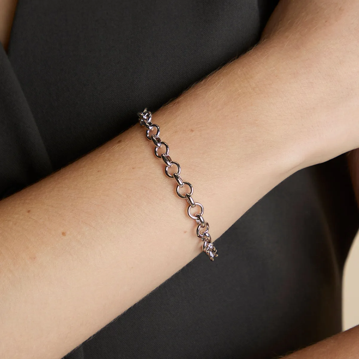 Astrid & Miyu Bold Chelsea Chain bracelet argenté épais