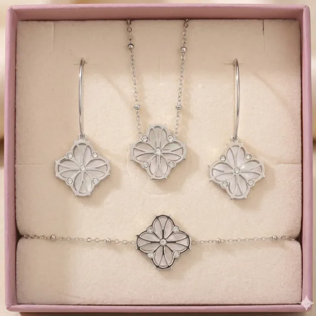 Nao de Paris Fleur Nouvelle coffret trio nacre 3 pièces