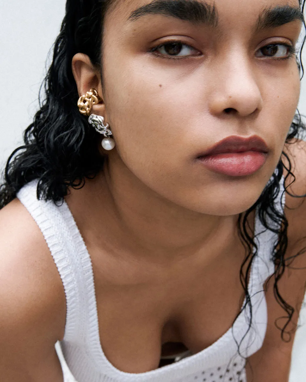 Completedworks Woven ear cuff vermeil recyclé