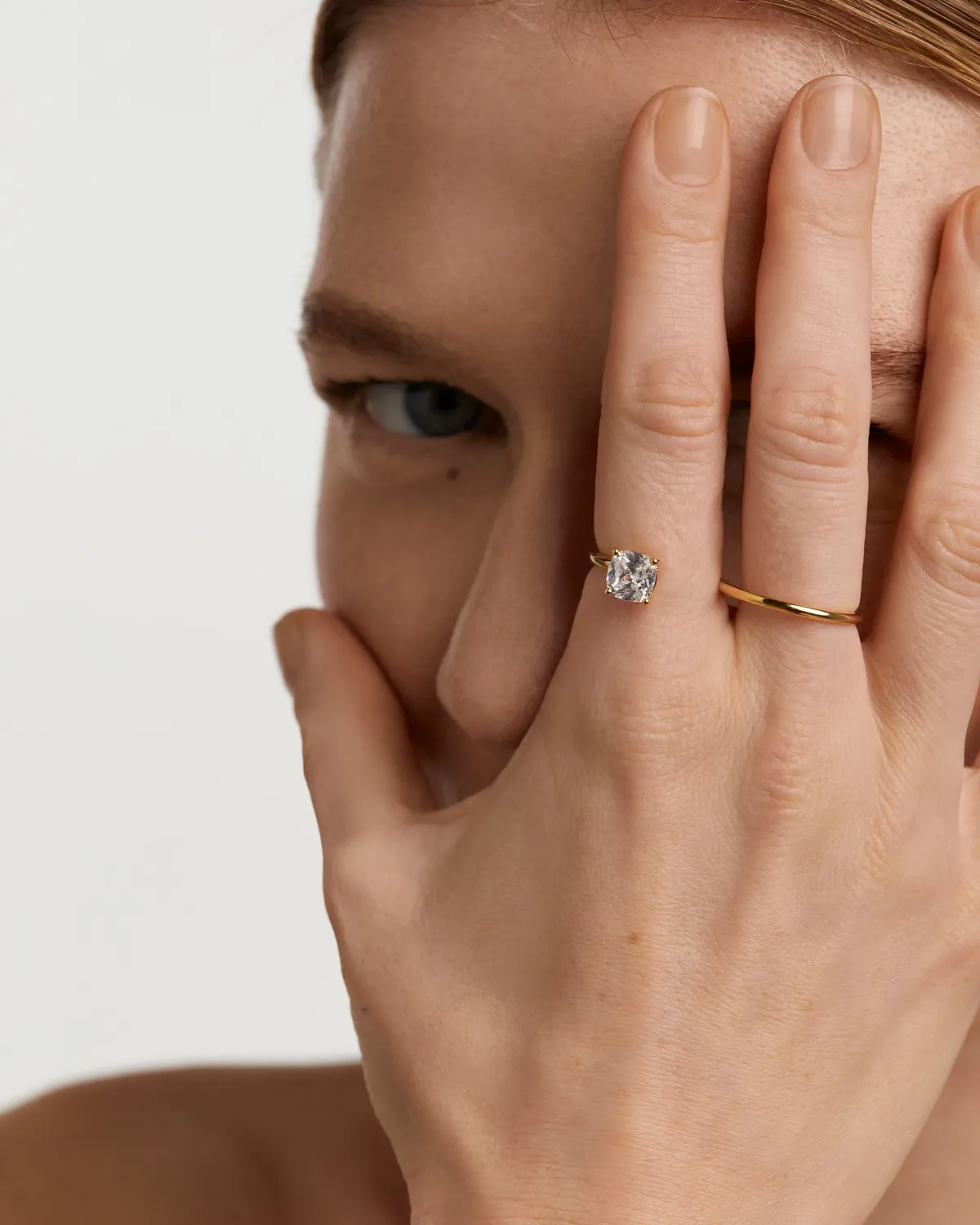 PDPAOLA Sofia Two Finger bague 2 doigts zirconia
