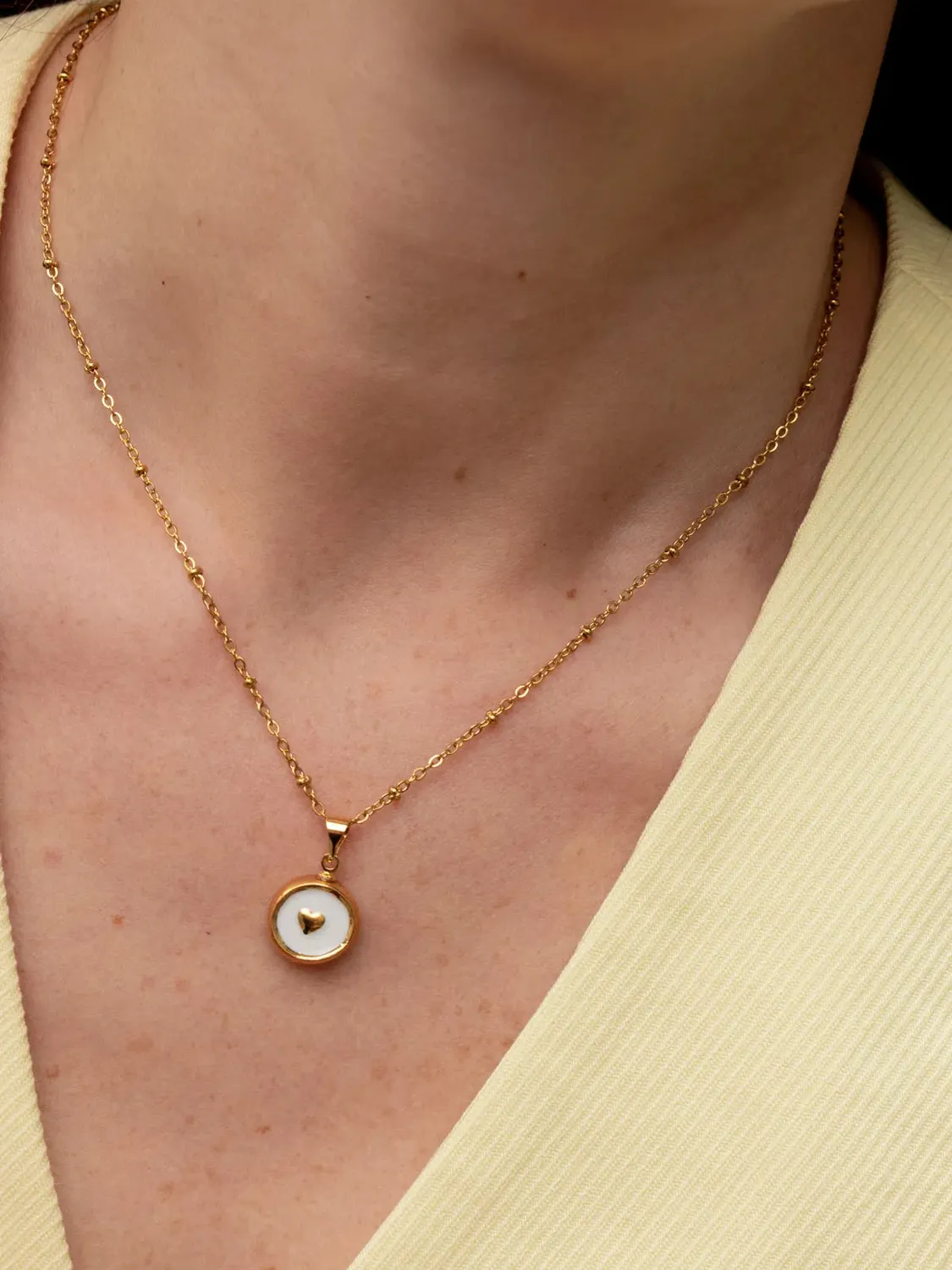 Nach Bijoux Mon Amour collier mots damour perles 46 cm