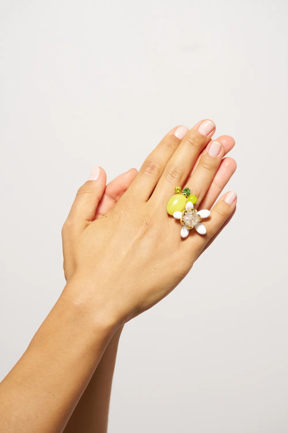Philippe Ferrandis Bigarade Neroli bague fleur ajustable émail