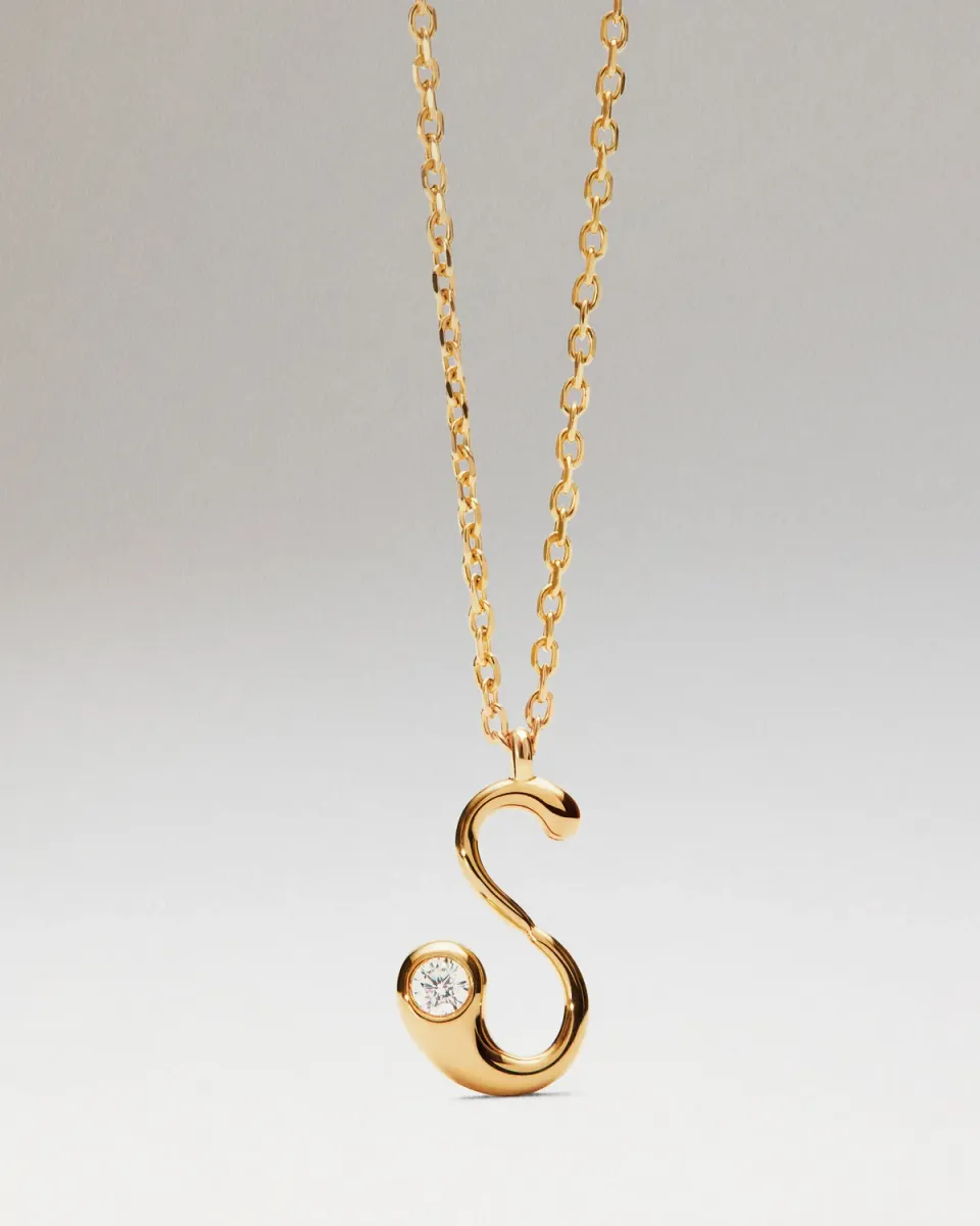 PDPAOLA Initial S collier pendentif doré