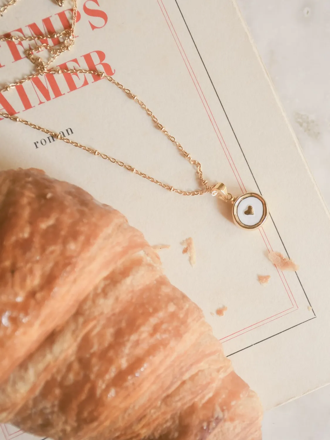 Nach Bijoux Mon Amour collier mots damour perles 46 cm