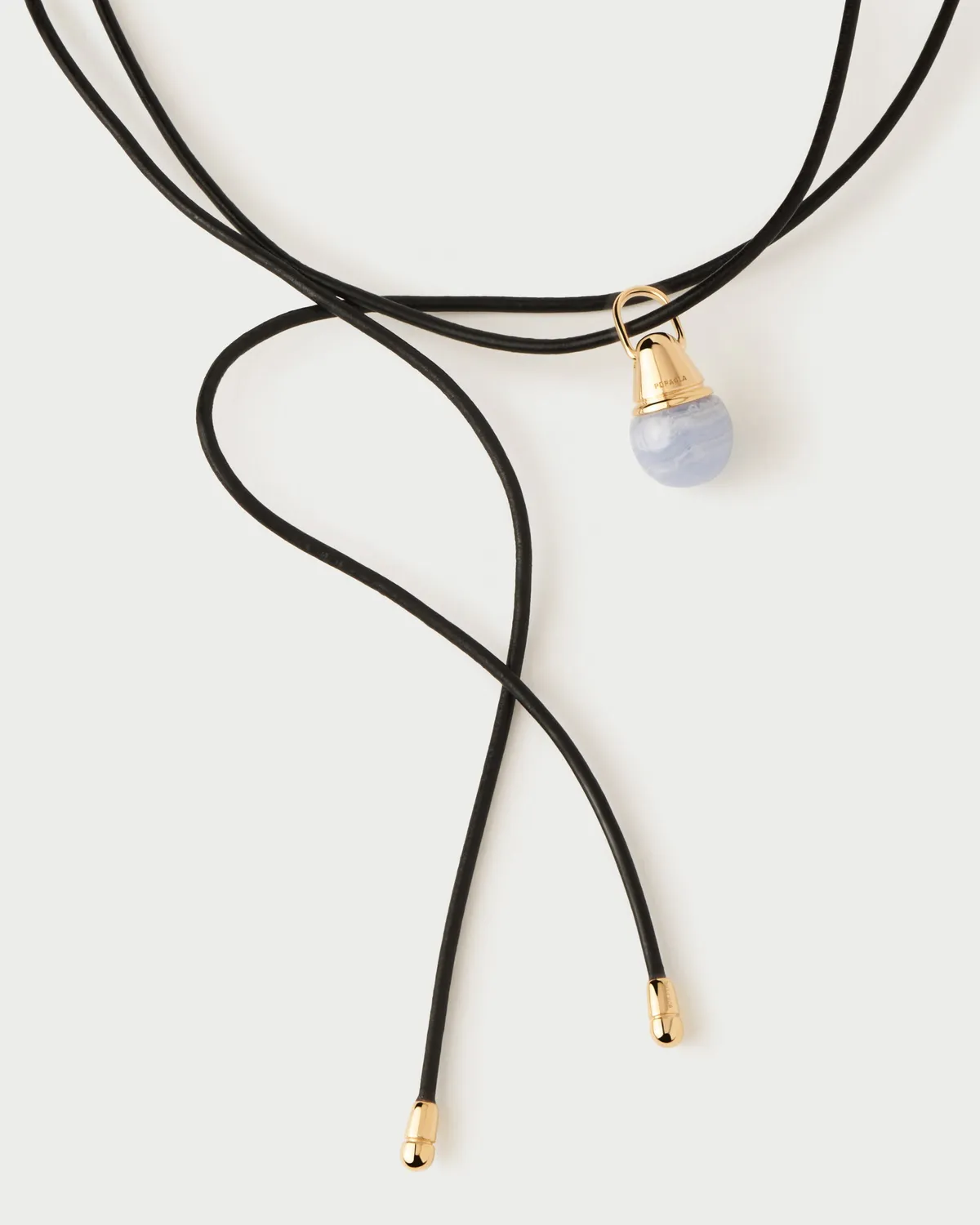 PDPAOLA Aqua Riviera pendentif agate bleue 19 mm
