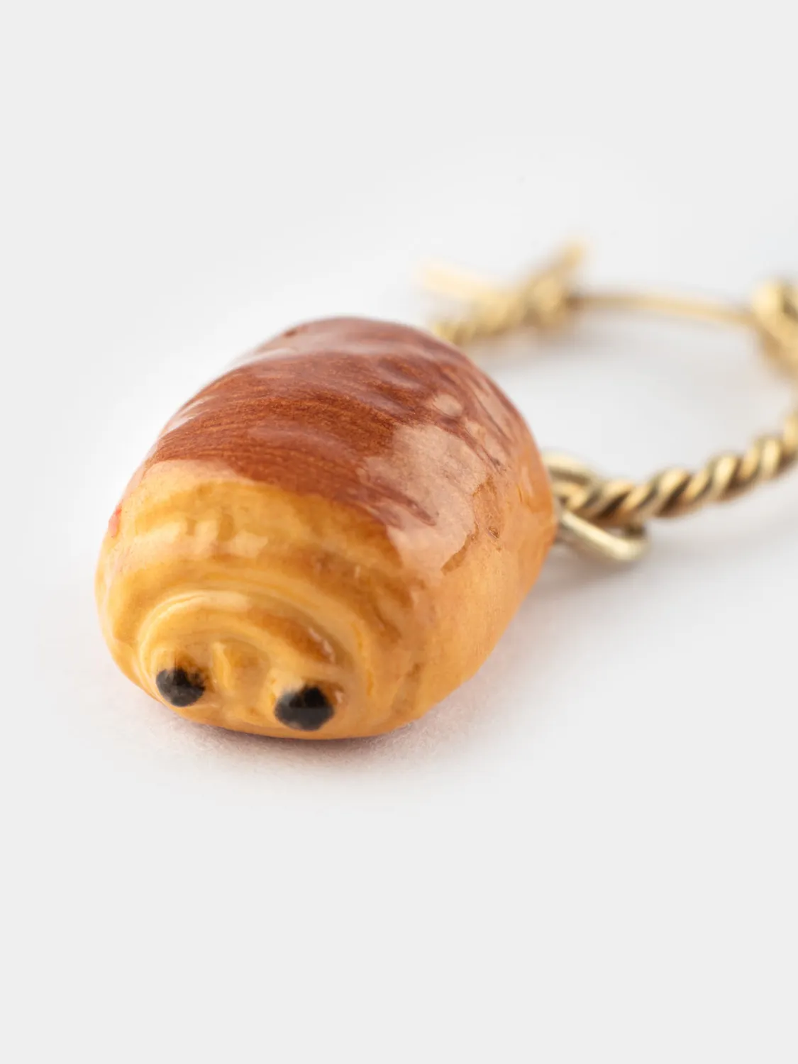 Nach Bijoux Chocolatine mini créole porcelaine à l'unité