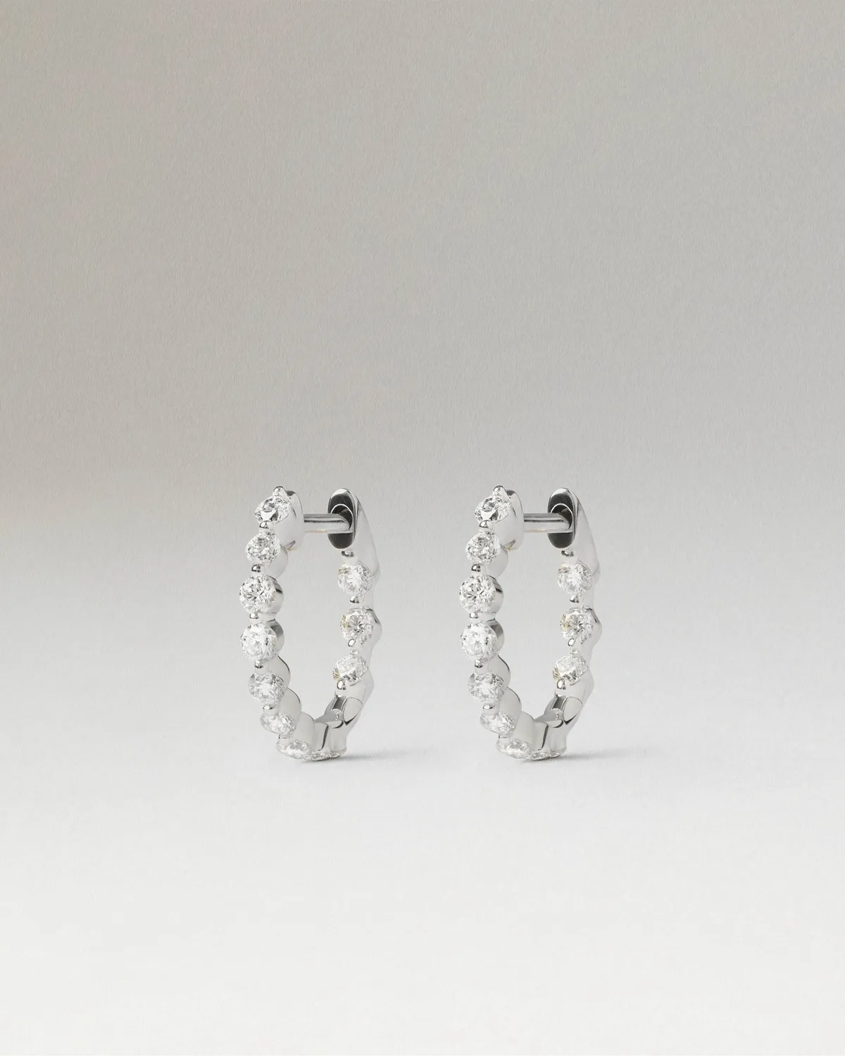 PDPAOLA Celine mono-boucle or blanc diamants