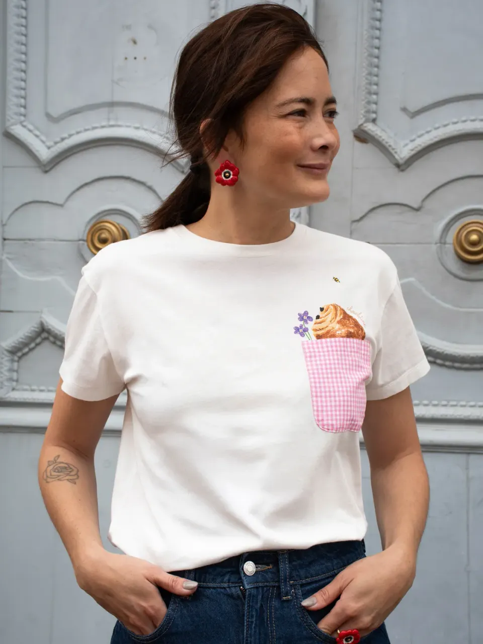 Nach Olga T-shirt chocolatine porcelaine S-XL