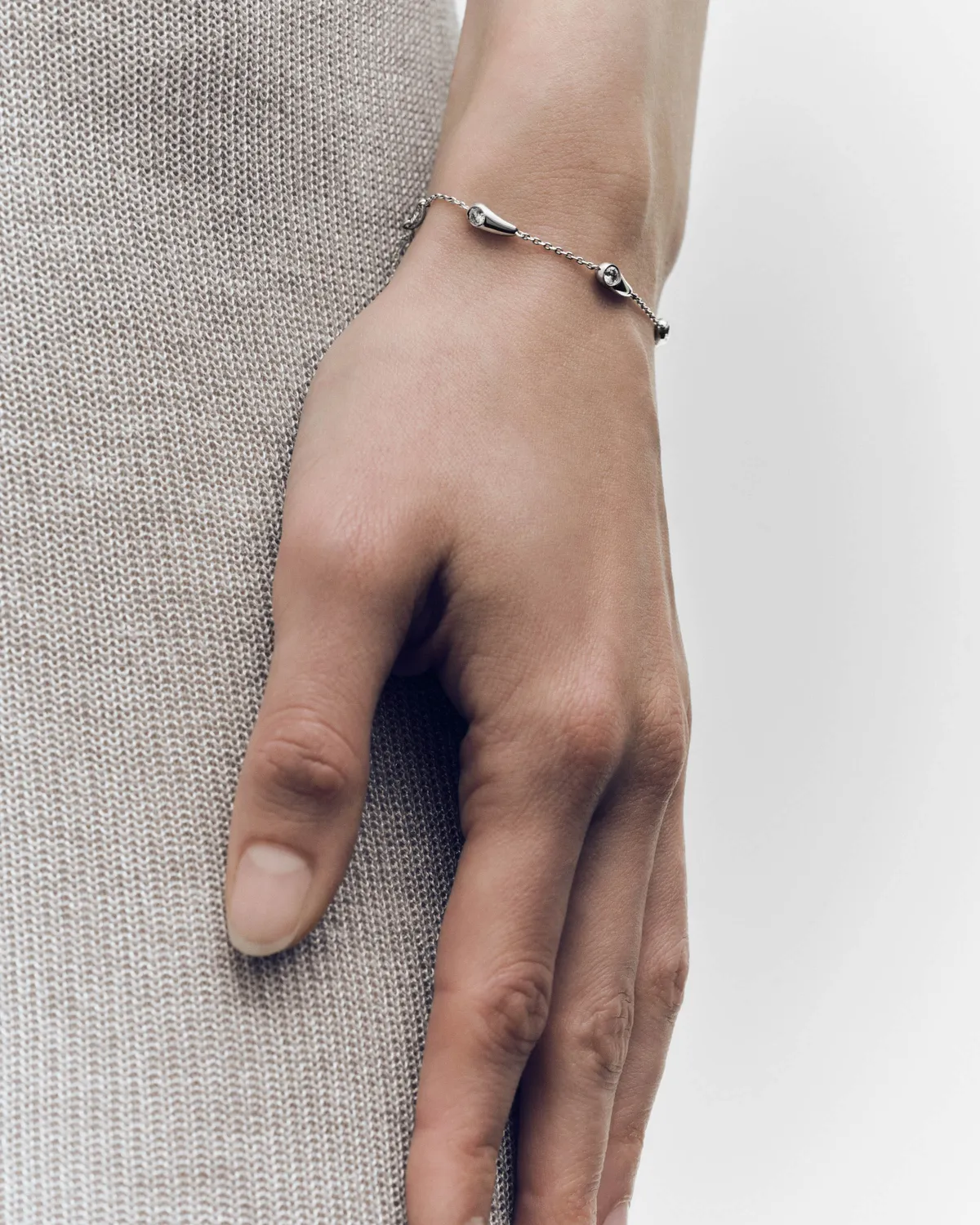 PDPAOLA Becca bracelet argent demi-fin poli
