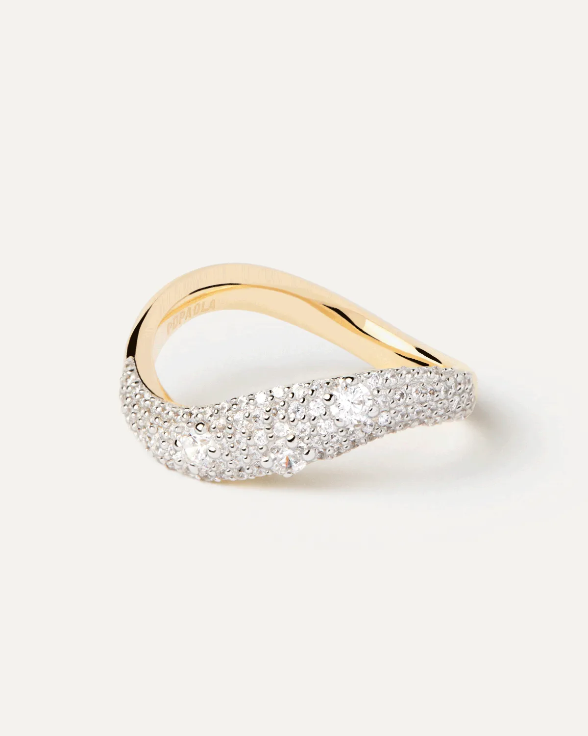 PDPAOLA Apollo bague or 18 ct diamants 0,62 ct