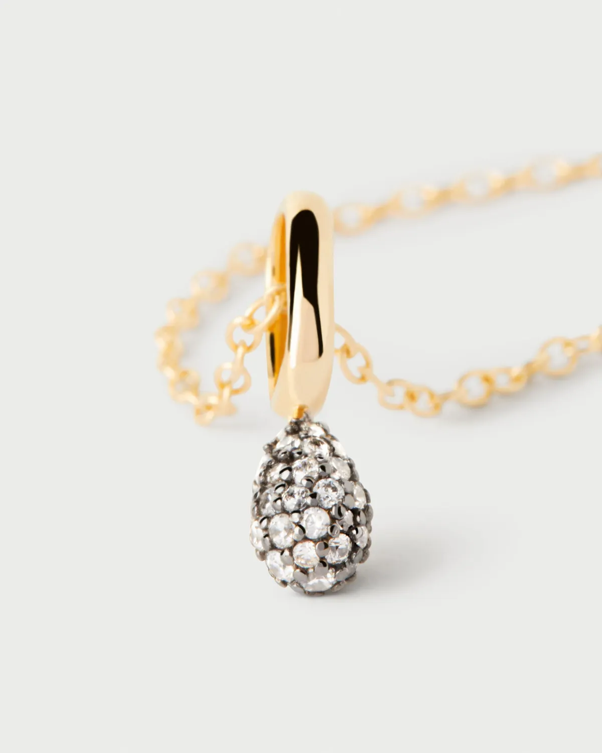PDPAOLA Pavé Lava collier plaqué or pavé zirconia
