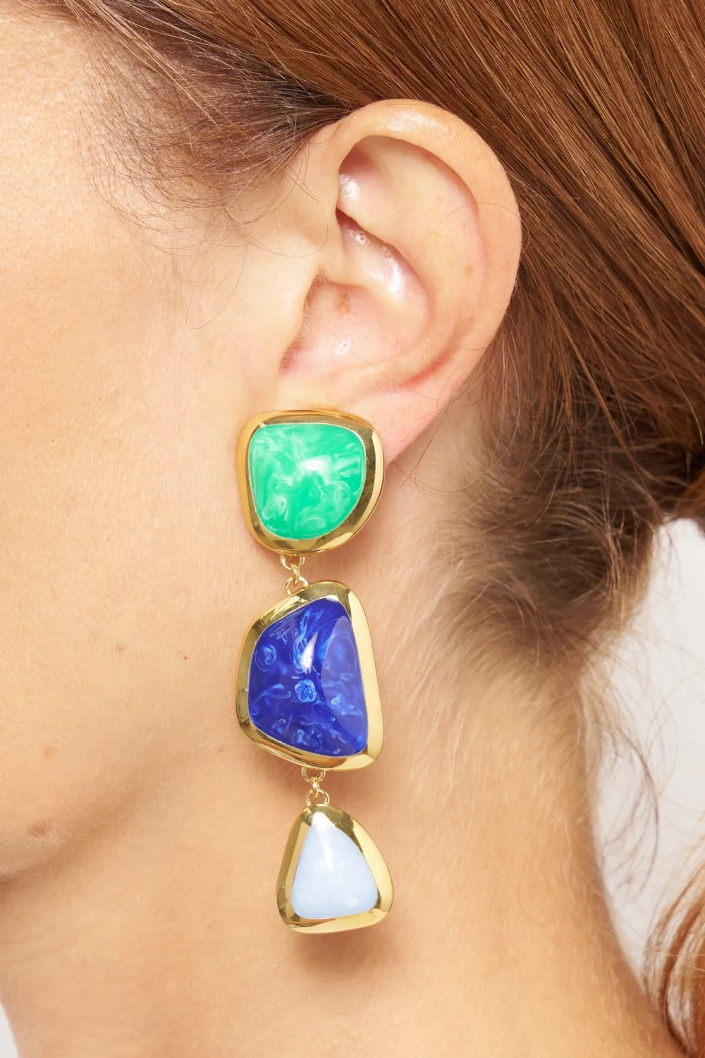 Philippe Ferrandis Riviera boucles d'oreilles clips dorées