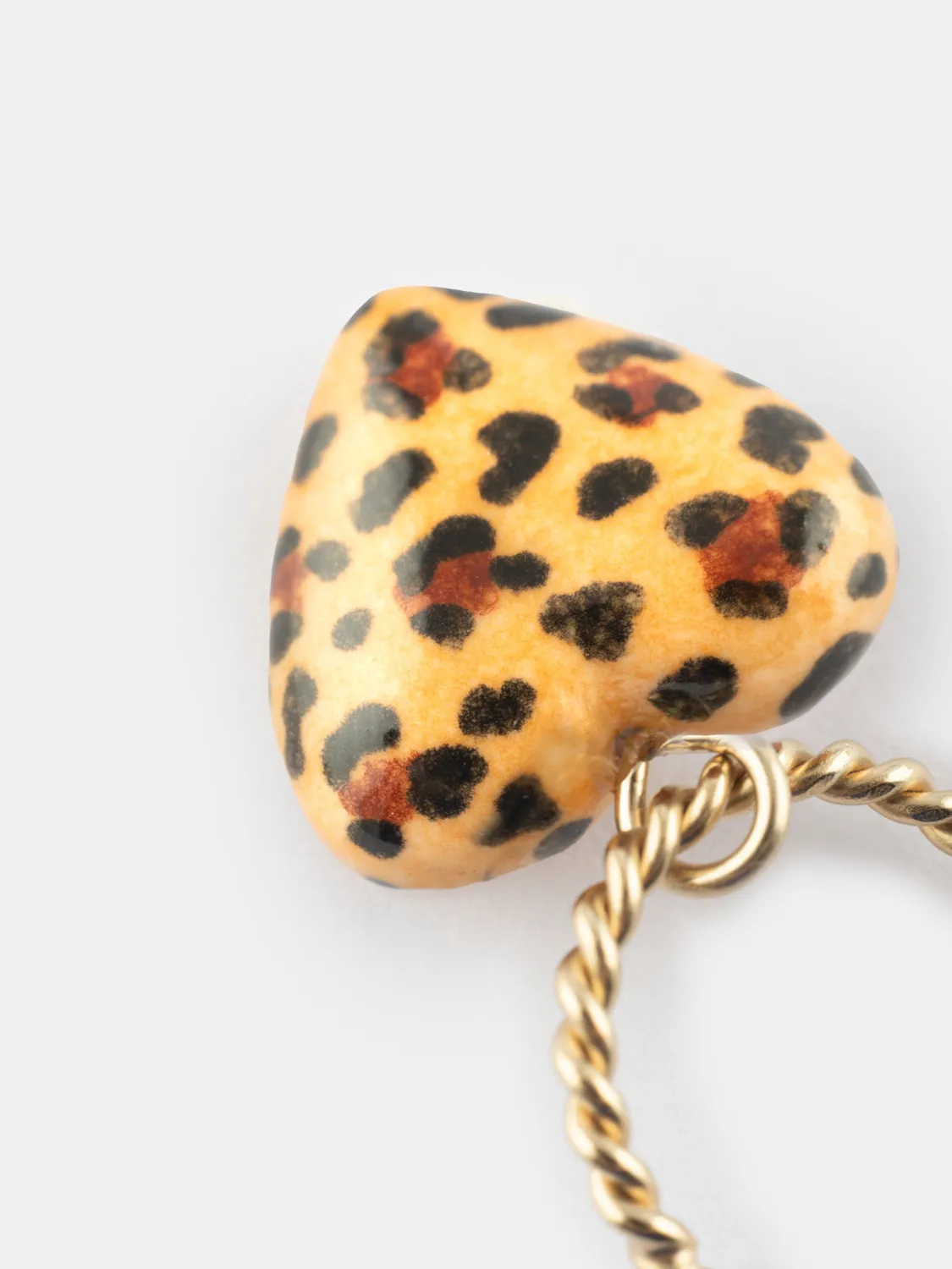 Nach Bijoux cœur léopard mini créole à l’unité