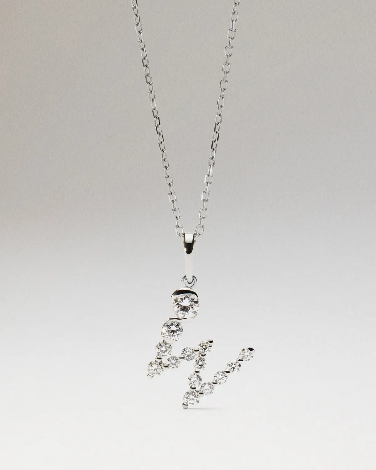 PDPAOLA Initials W pendentif diamants or blanc