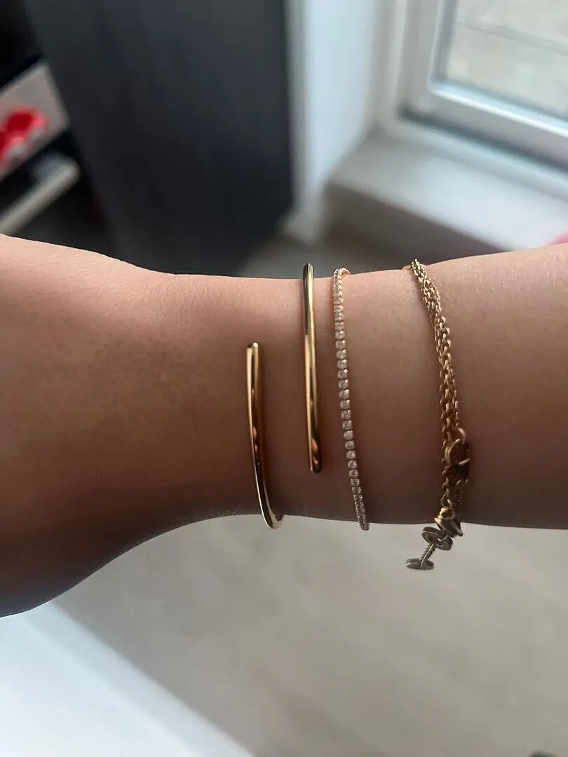 Astrid & Miyu Tennis Chain bracelet doré rivière