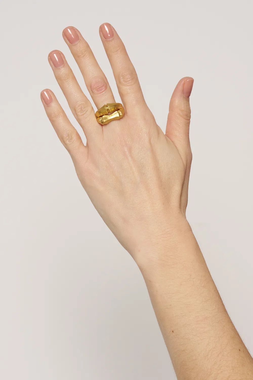 Philippe Ferrandis Bambou bague dorée ajustable
