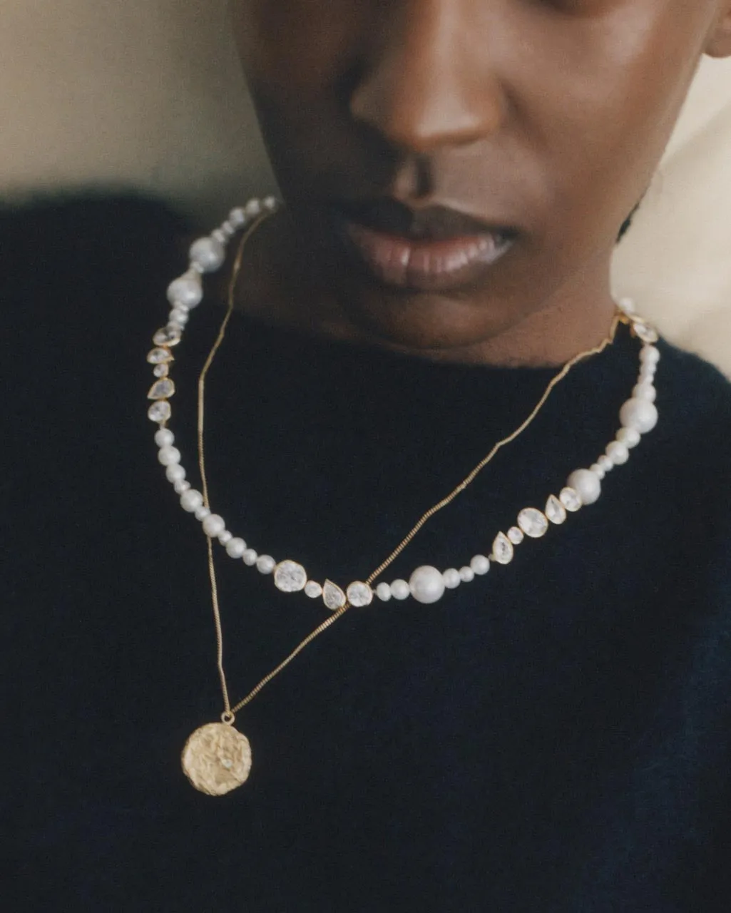 Completedworks Glitch collier perles zircone vermeil