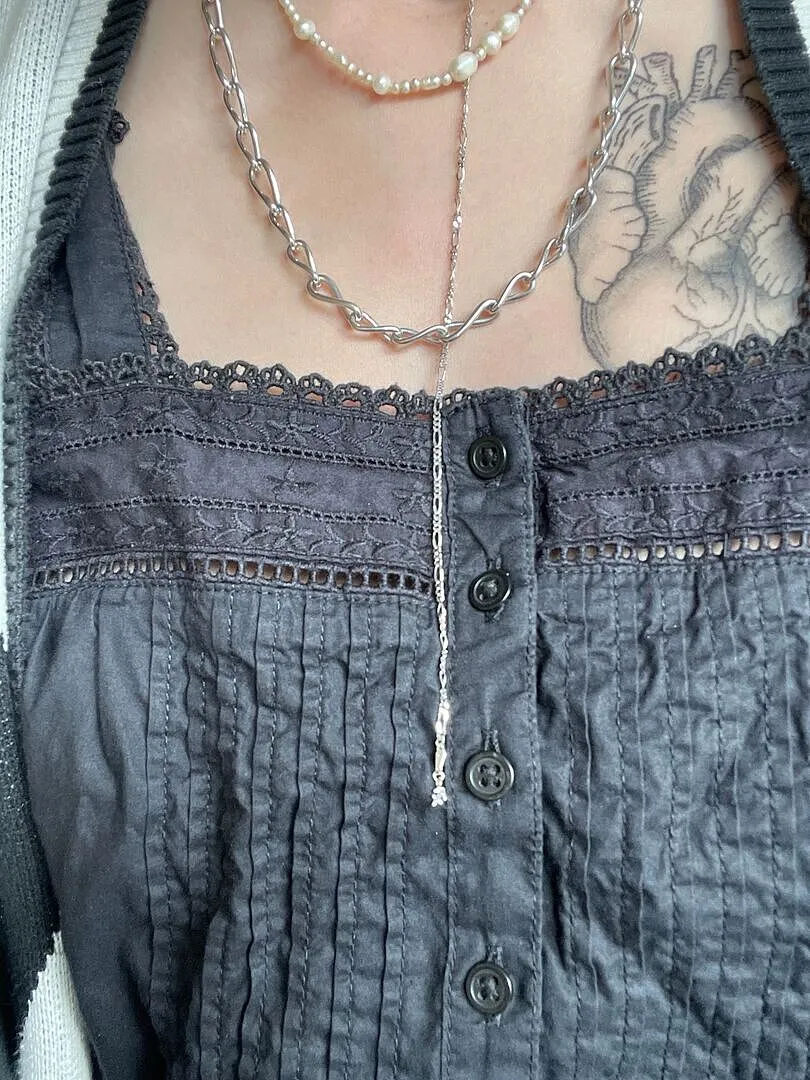 Astrid & Miyu Soho collier or blanc massif chaîne