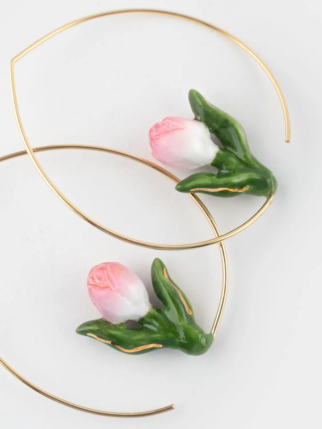 Nach Bijoux tulipe rose créoles moyennes 41 mm