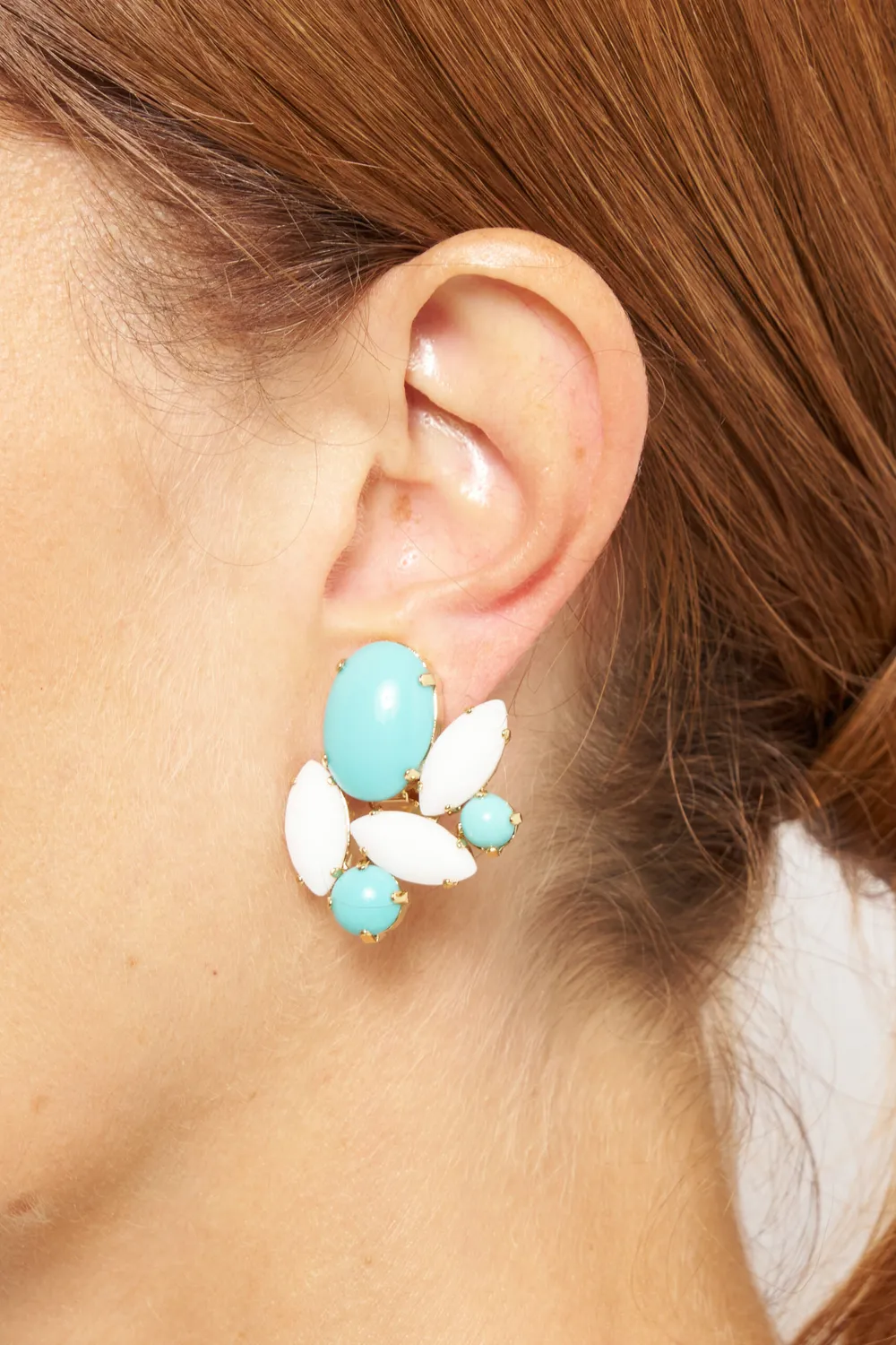 Philippe Ferrandis Croisette boucles d'oreilles clips dorées