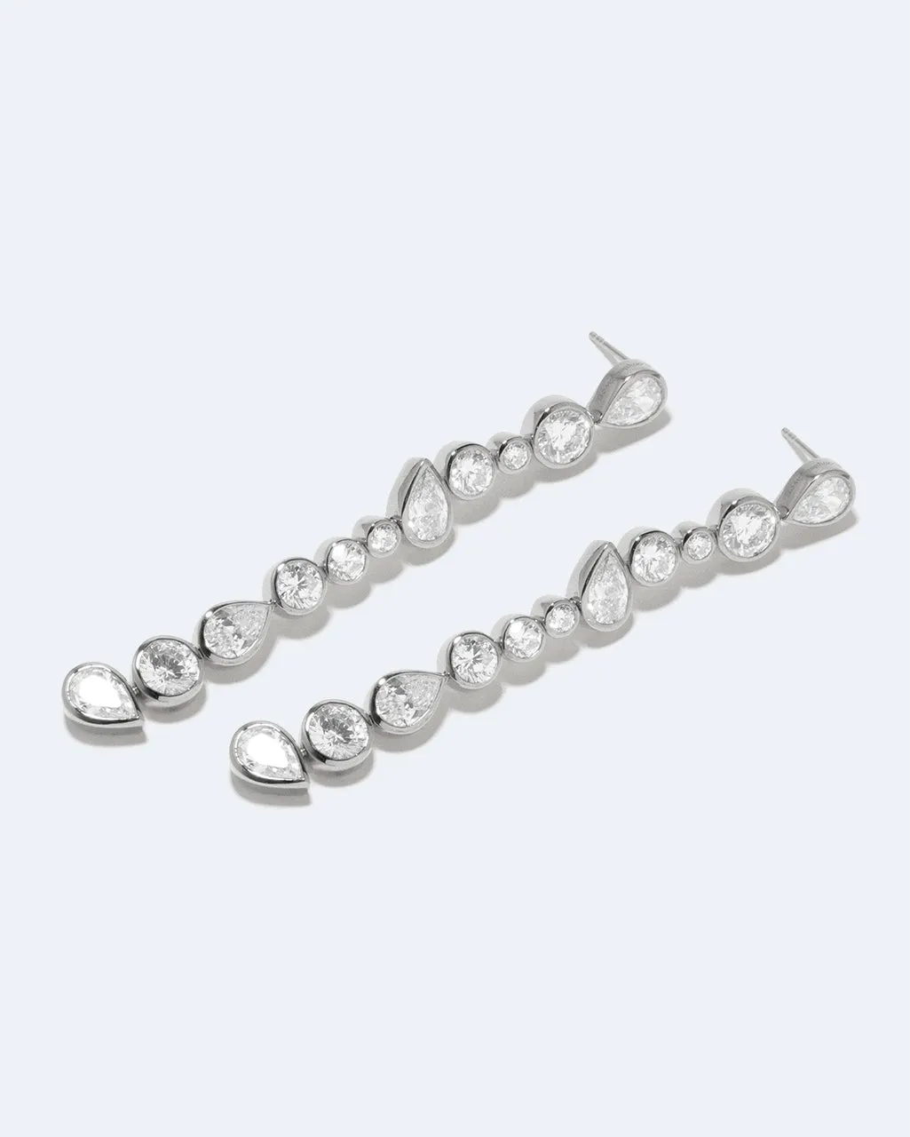 Completedworks Glitch boucles d'oreilles zirconia argent