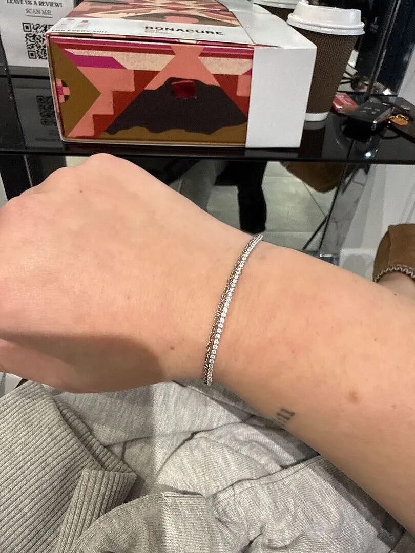 Astrid & Miyu Tennis Chain bracelet argent zircon