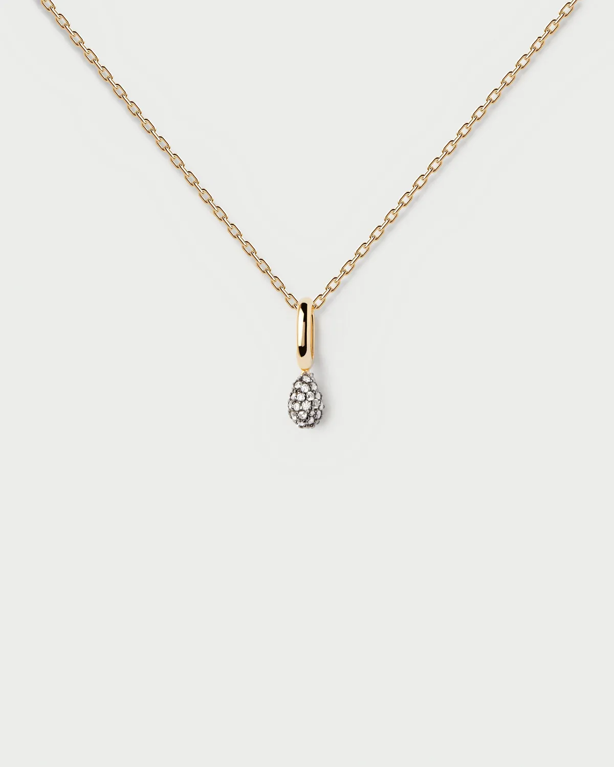 PDPAOLA Pavé Lava collier plaqué or pavé zirconia