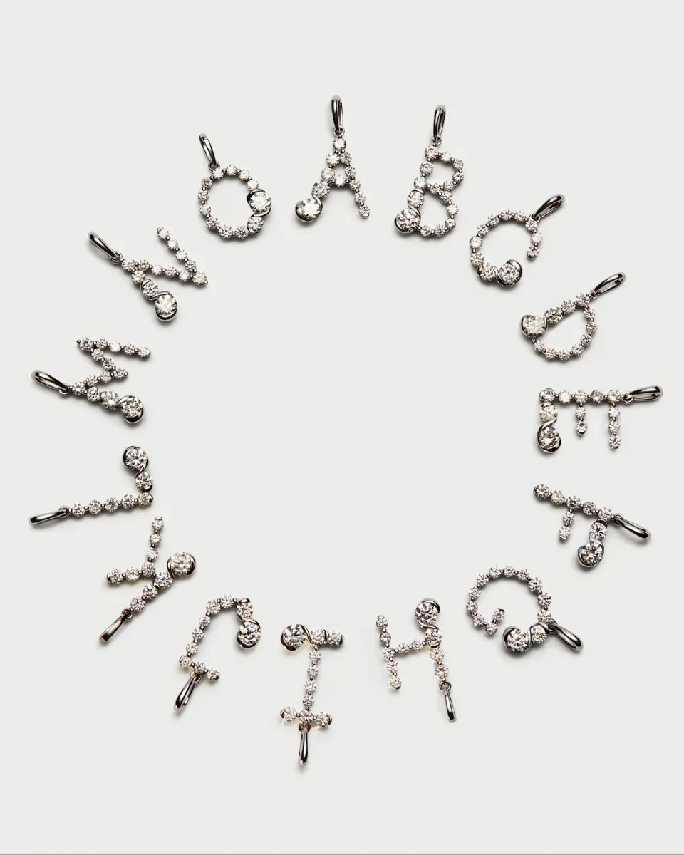 PDPAOLA Grid Fine 7 pendentif or diamants