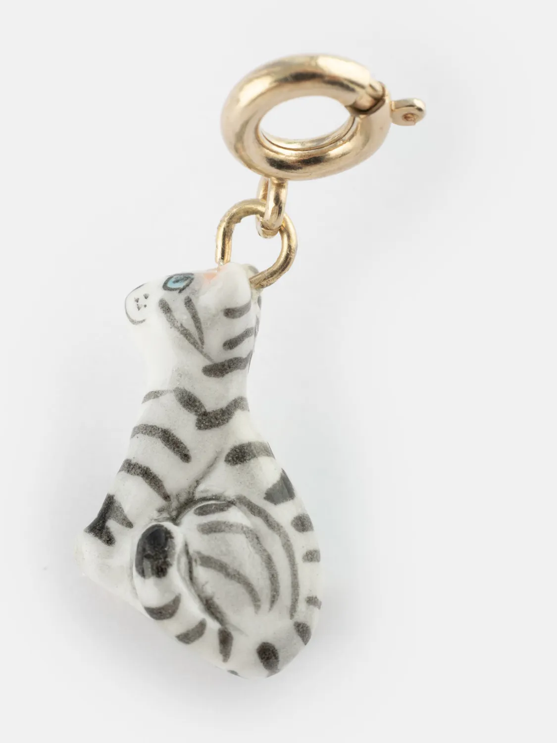 Nach Bijoux charm's chat tabby breloque porcelaine
