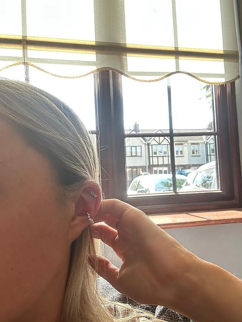 Astrid & Miyu Celestial Crystal ear cuff argent strass