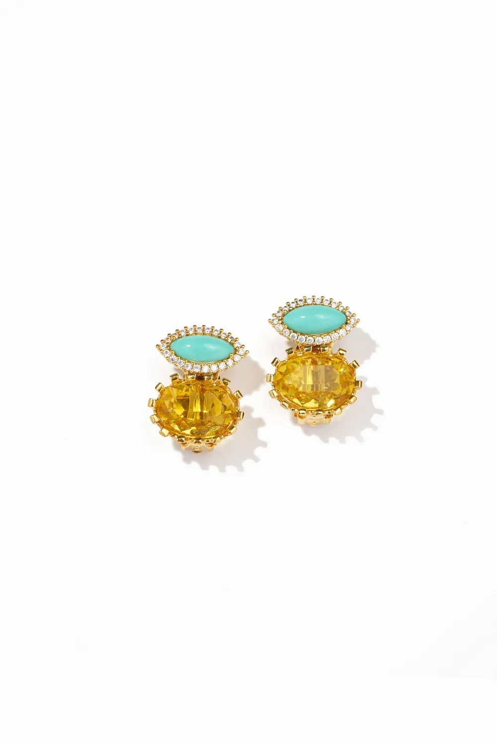 Philippe Ferrandis Alegoria clips cabochon verre strass