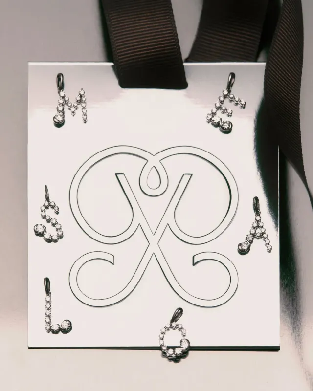 PDPAOLA GRID XMAS 8 pendentif charms or diamants noël