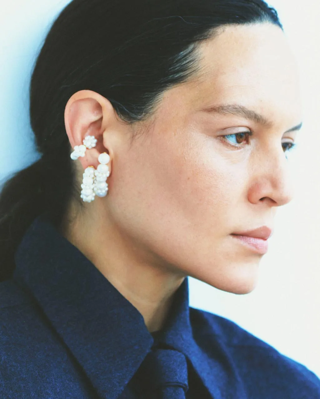 Completedworks Birds of a Feather II ear climbers perle vermeil