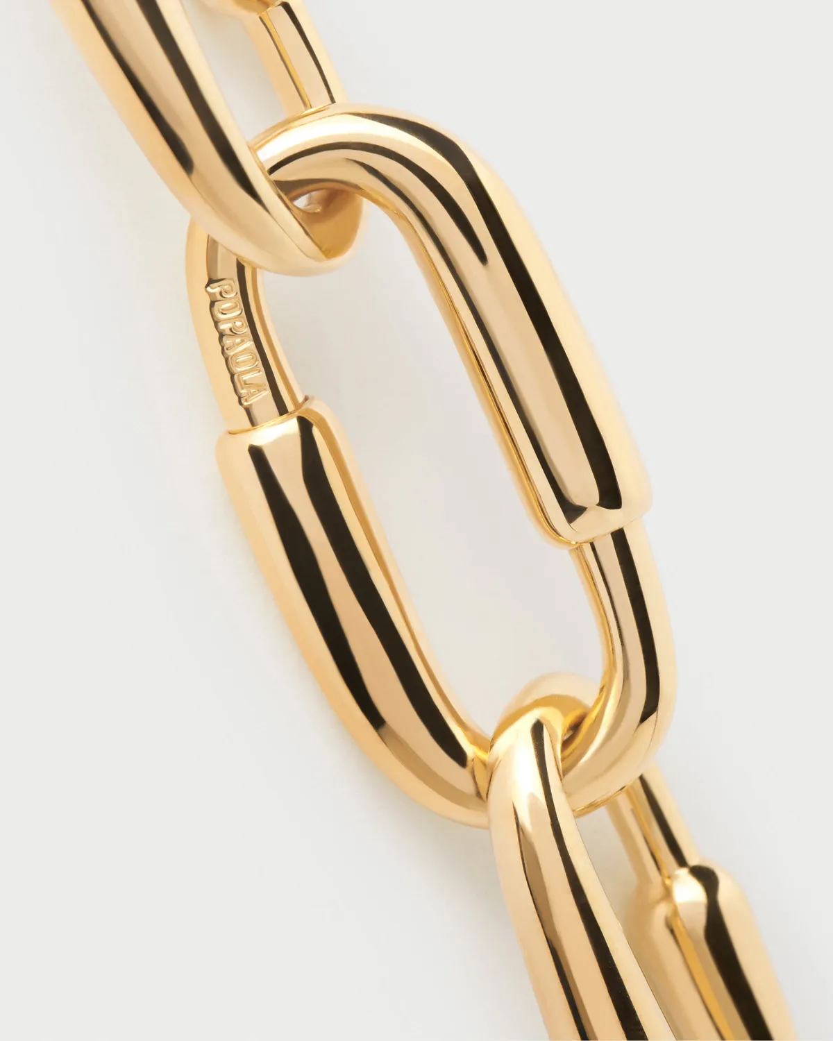 PDPAOLA Loop collier chaîne 51,5 cm maillons dorés