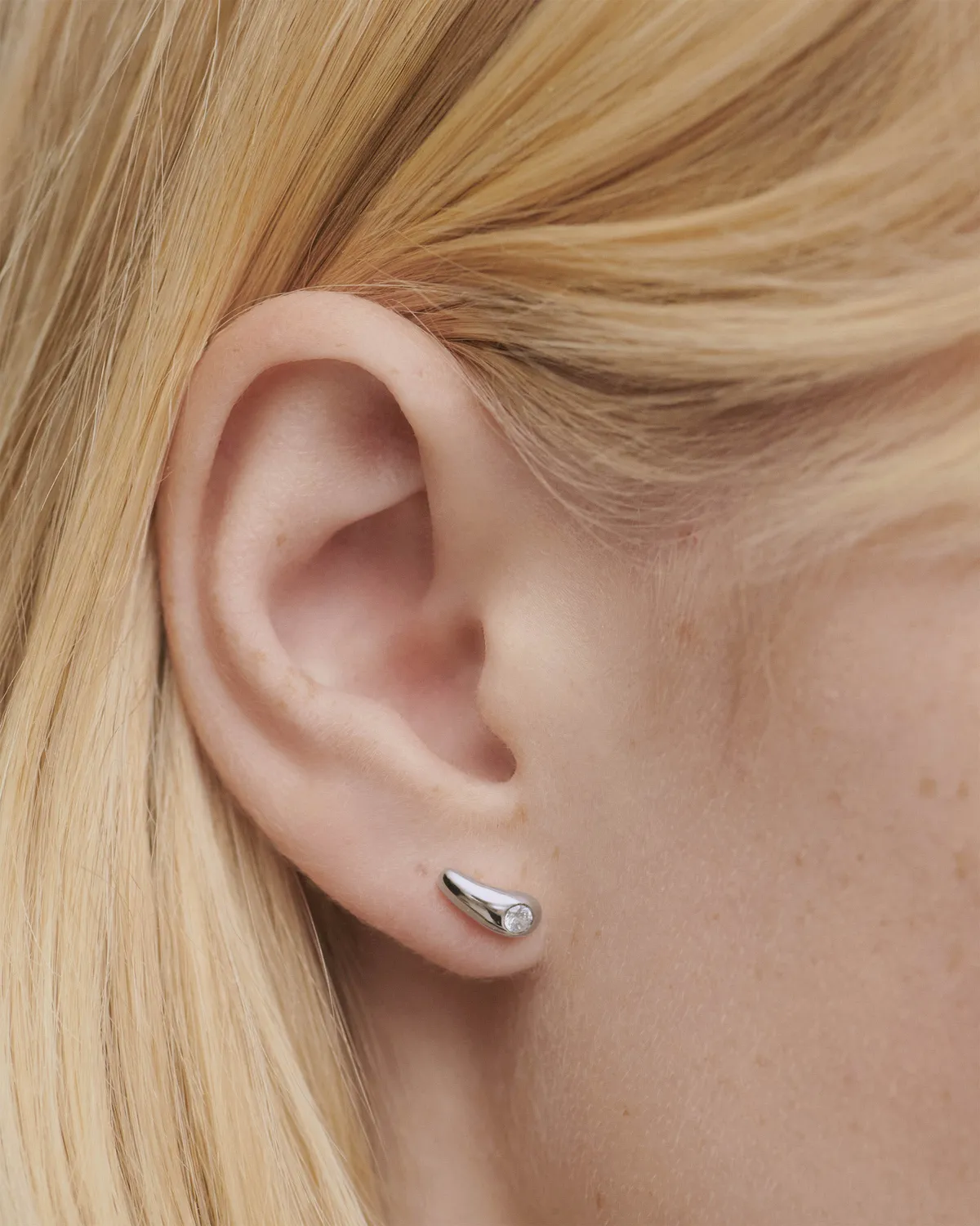 PDPAOLA Serena clous d’oreilles argent zirconia blanc