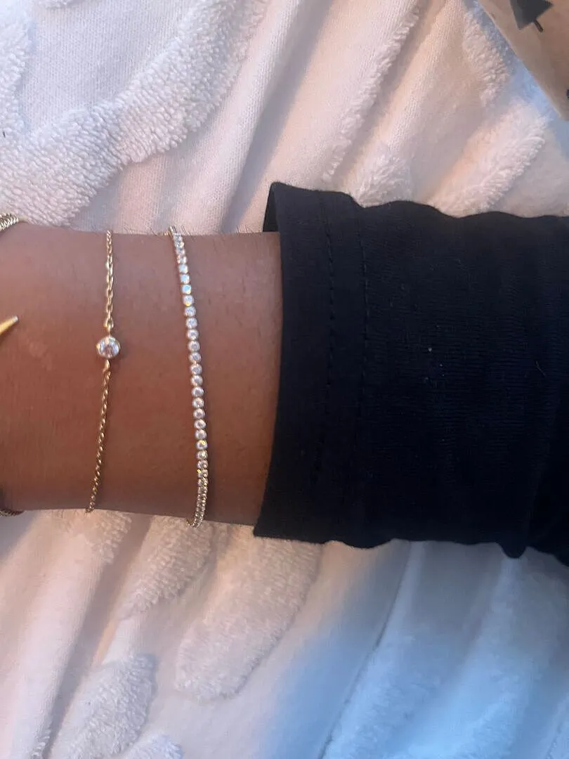 Astrid & Miyu Essential Crystal bracelet breloque doré