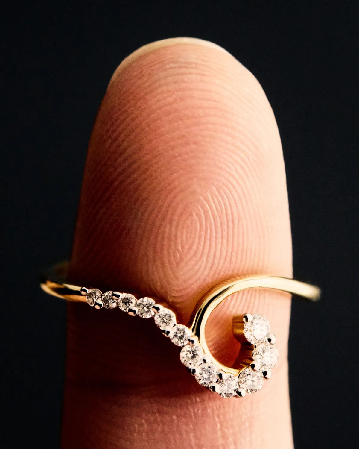 PDPAOLA Gaia bague or diamants 0,2 ct