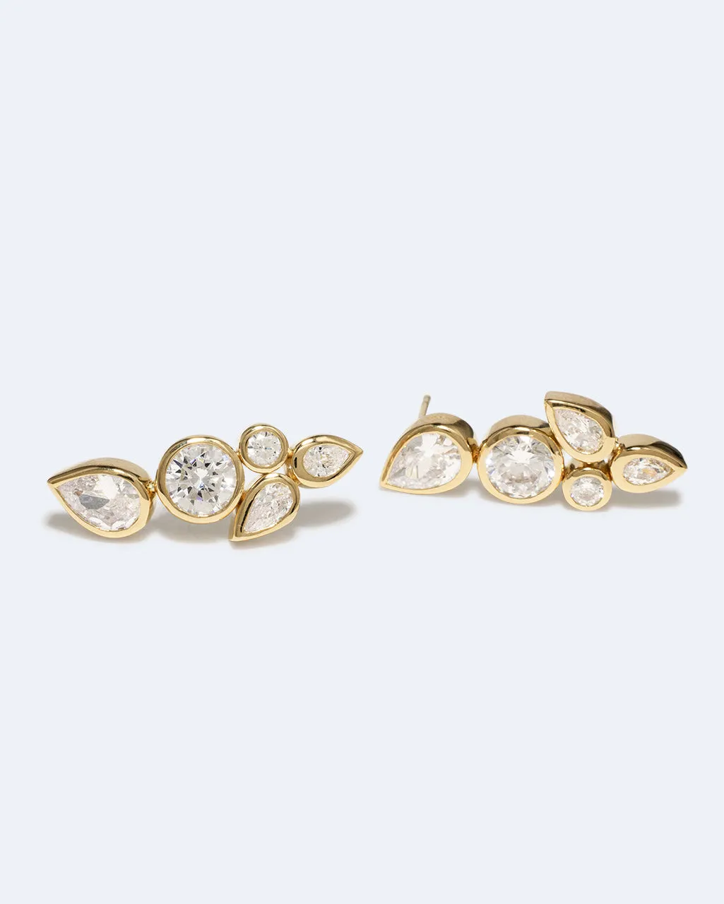 Completedworks Like Peas in a Pod boucles zirconia doré