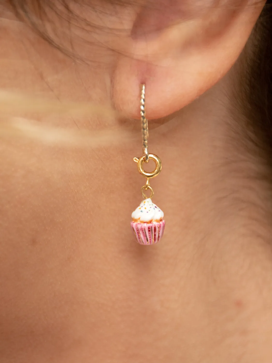 Nach Bijoux Cupcake charms mix and match porcelaine dorée