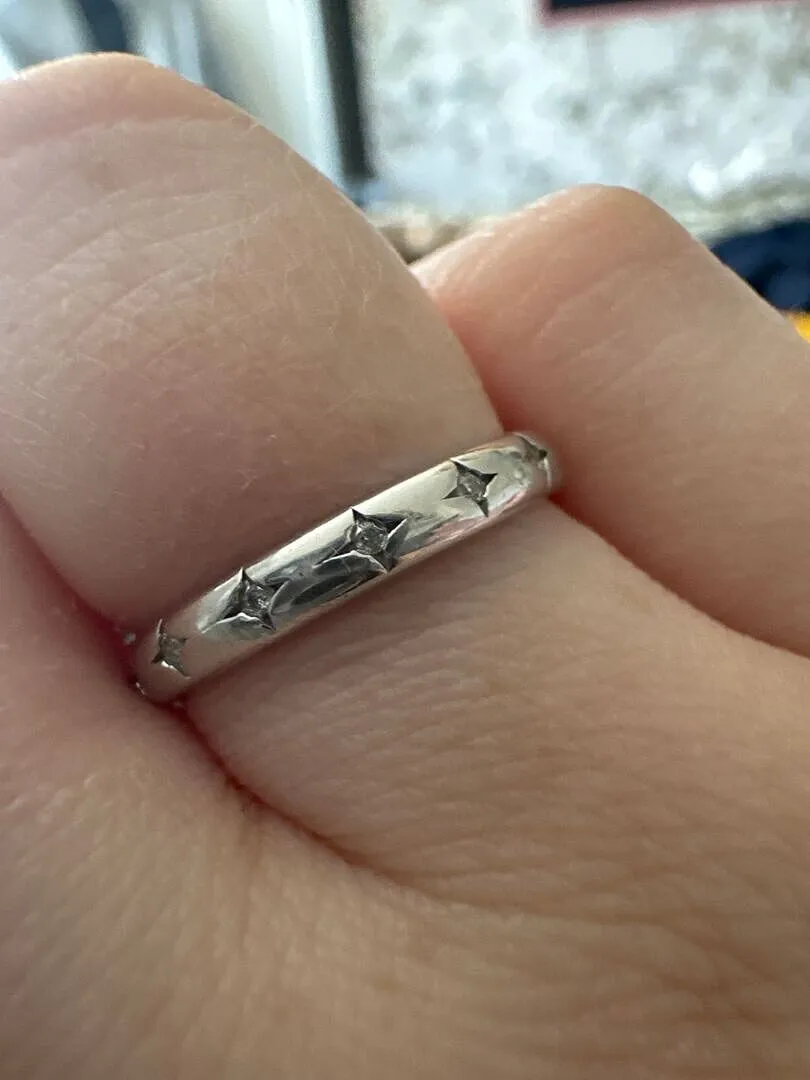Astrid & Miyu Cosmic Star Band bague argent étoile