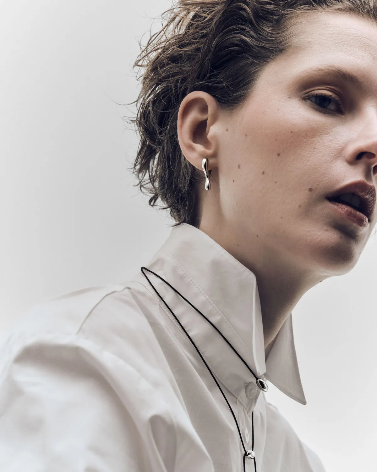 PDPAOLA Ray créoles argent lisses basiques