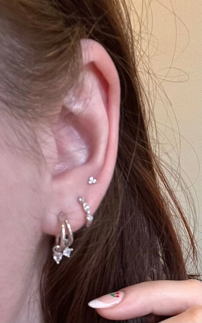Astrid & Miyu Celestial créoles argent cristal