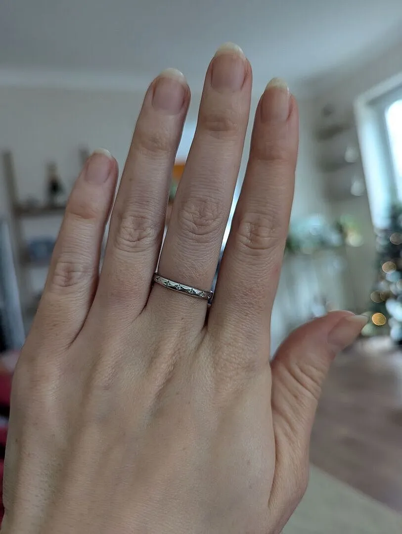 Astrid & Miyu Cosmic Star Band bague argent étoile
